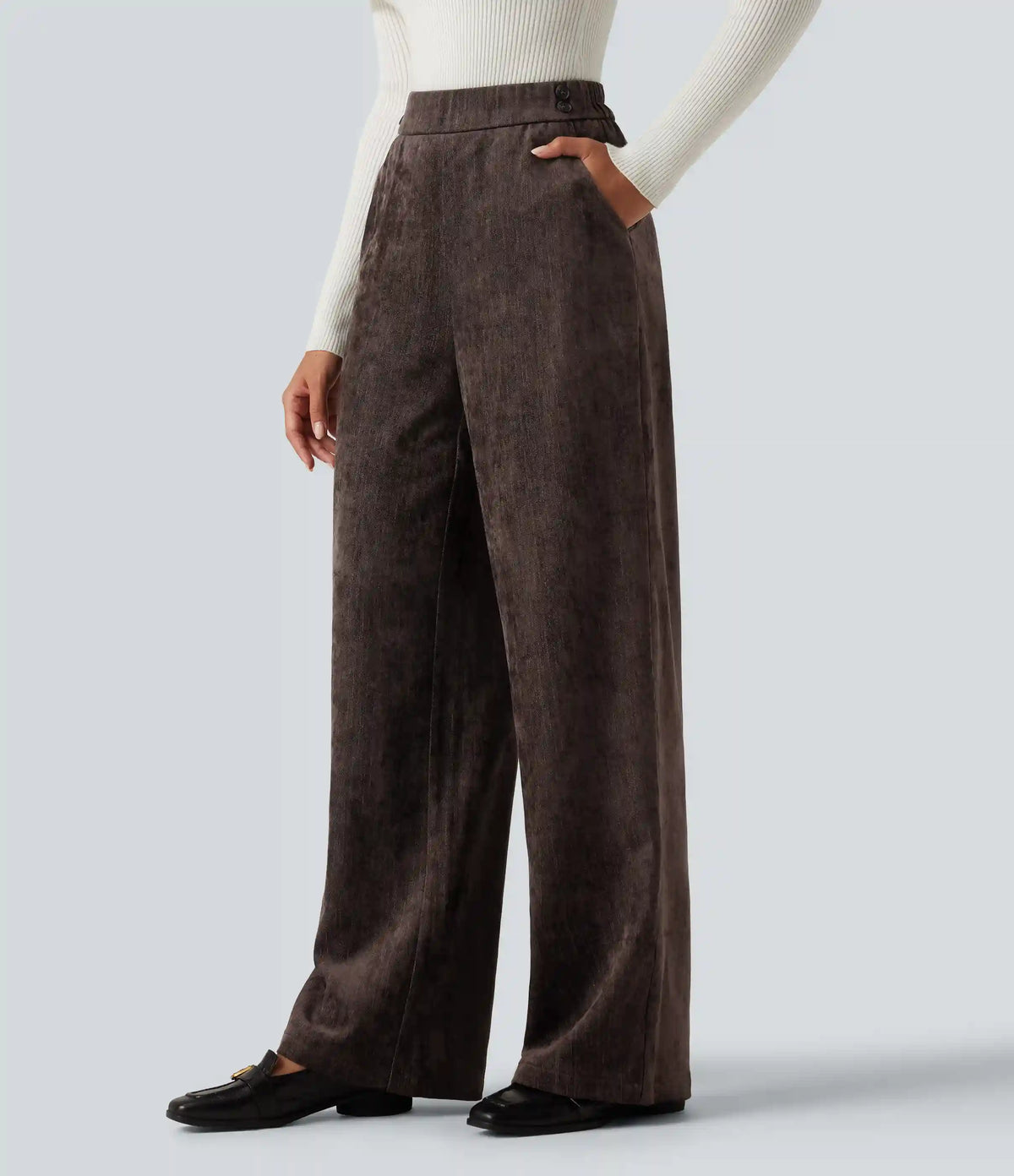High Waisted Baggy Work Pants with Pockets