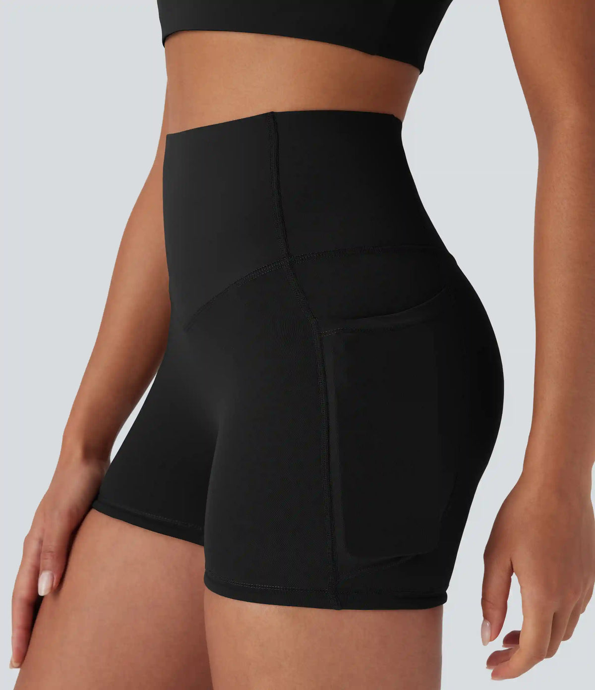 Halara UltraSculpt™ High Waisted Butt Lifting Tummy Control Pocket Shaping Training Biker Shorts 3''