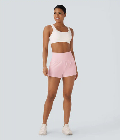 SoftlyZero™ Airy Super High Waisted 2-in-1 InstantCool Yoga Shorts with Pockets