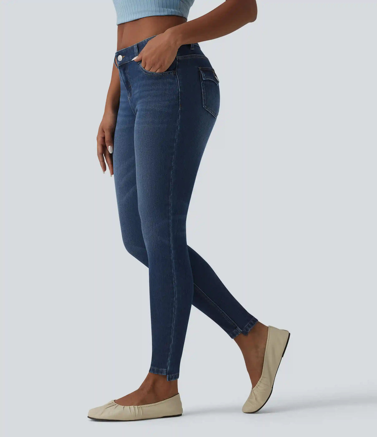 Halara Flex™ Low Rise Casual Skinny Jeans with Pockets