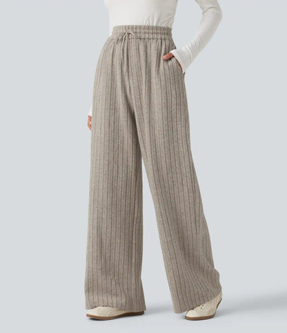 High Waisted Drawstring Baggy Casual Pants with Pockets