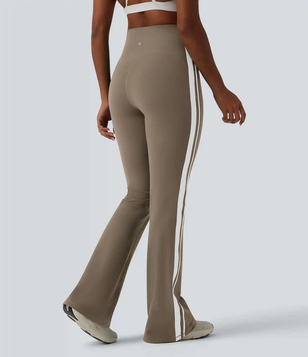 Halara UltraSculpt™ High-waisted Tummy Control Side Stripe Yoga 7/8 Flare Leggings