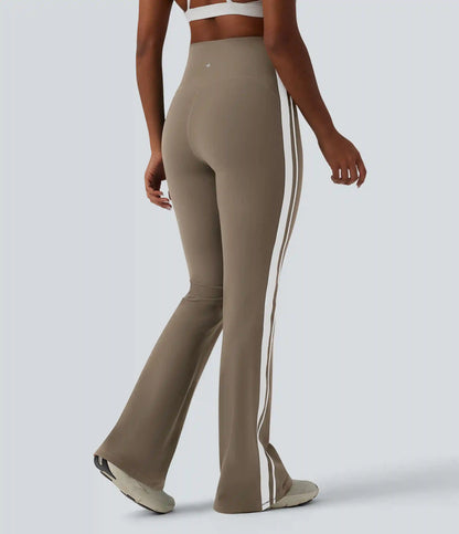 Halara UltraSculpt™ High-waisted Tummy Control Side Stripe Yoga 7/8 Flare Leggings
