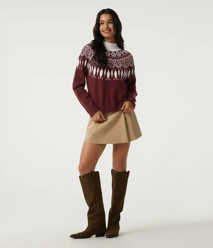 High Neck Long Sleeve Casual Sweater