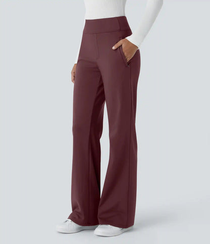Halara Flex™ DayStretch Mid Rise Side Zipper Pocket Work Flare Pants