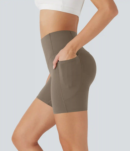 Halara UltraSculpt™ High Waisted Butt Lifting Tummy Control Pocket Shaping Training Biker Shorts 5''