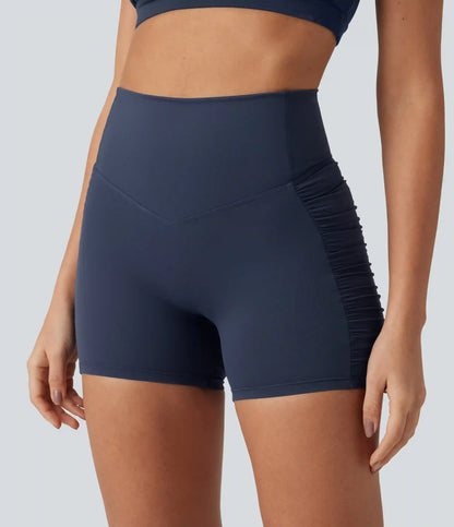 Halara Ultrasculpt™ High Waisted Ruched Scrunch Yoga Biker Shorts 5''