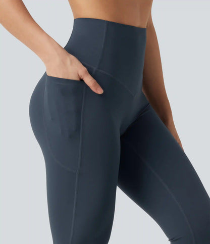 Halara UltraSculpt™ High Waisted Tummy Control Shaping Bootcut Yoga Leggings with Pockets