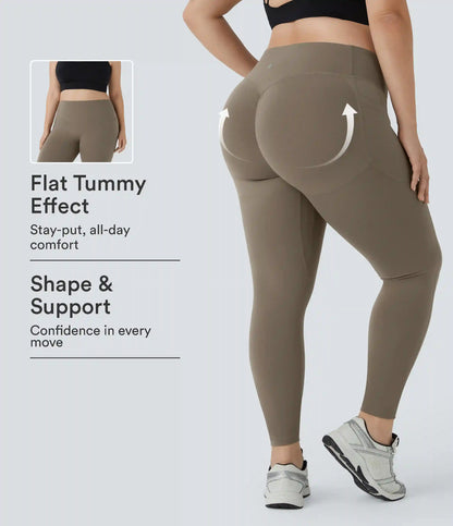Halara UltraSculpt™ High Waisted Scrunch Butt Lifting Tummy Control Pocket Shaping Training Plus Size Leggings