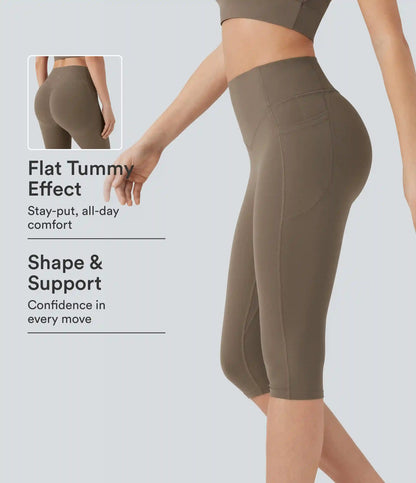 Halara UltraSculpt™ High Waisted Scrunch Butt Lifting Tummy Control Shaping Training Pedal Pusher Leggings with Pockets