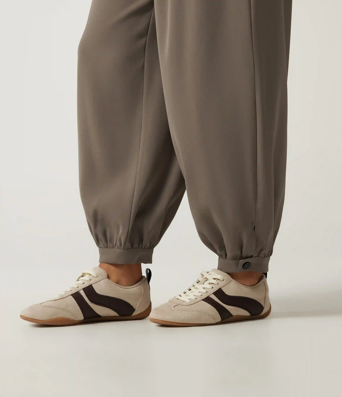 High Waisted Casual Bloomer Pants with Pockets