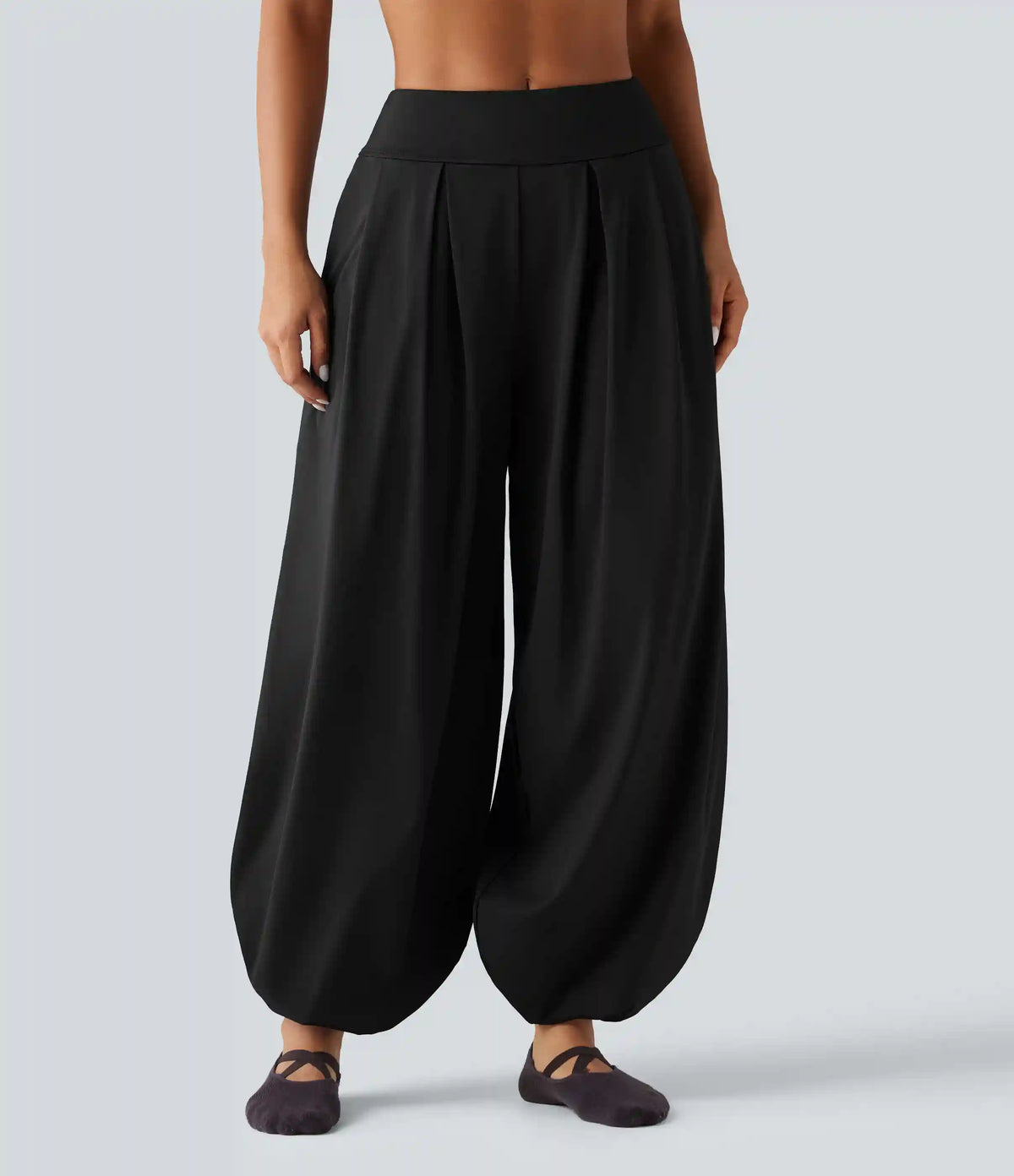 Mid Rise Bubble Yoga Joggers with Pockets