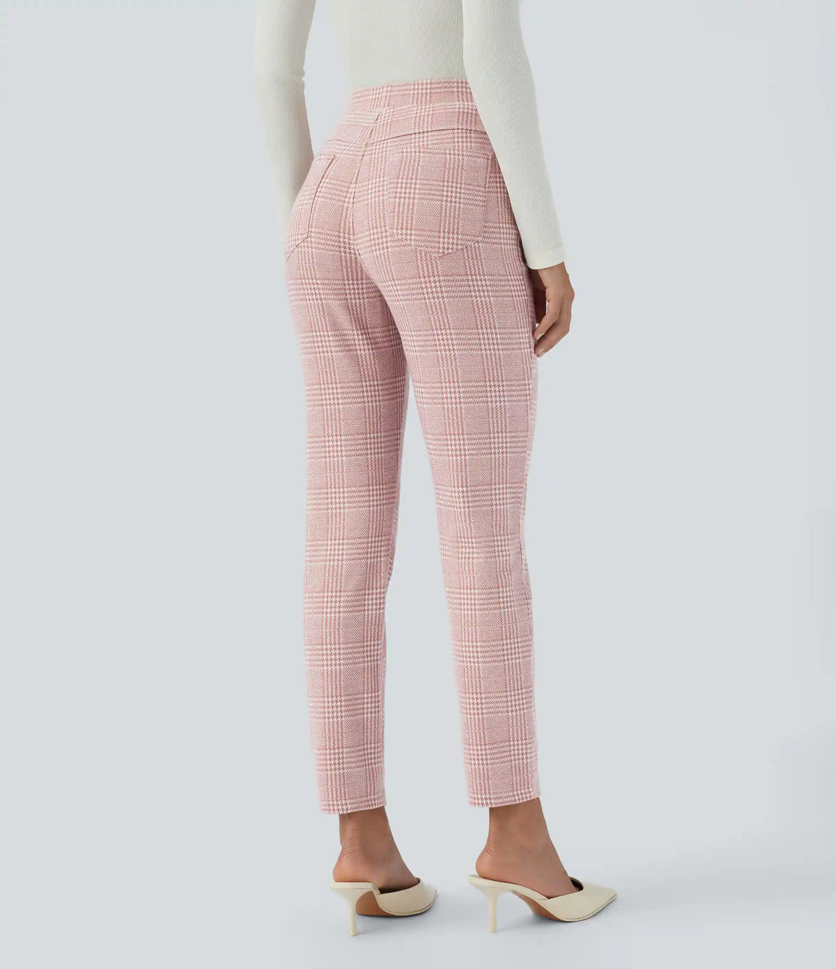 Halara Flex™ High Waisted Pocket Houndstooth Plaid Skinny Work Pants
