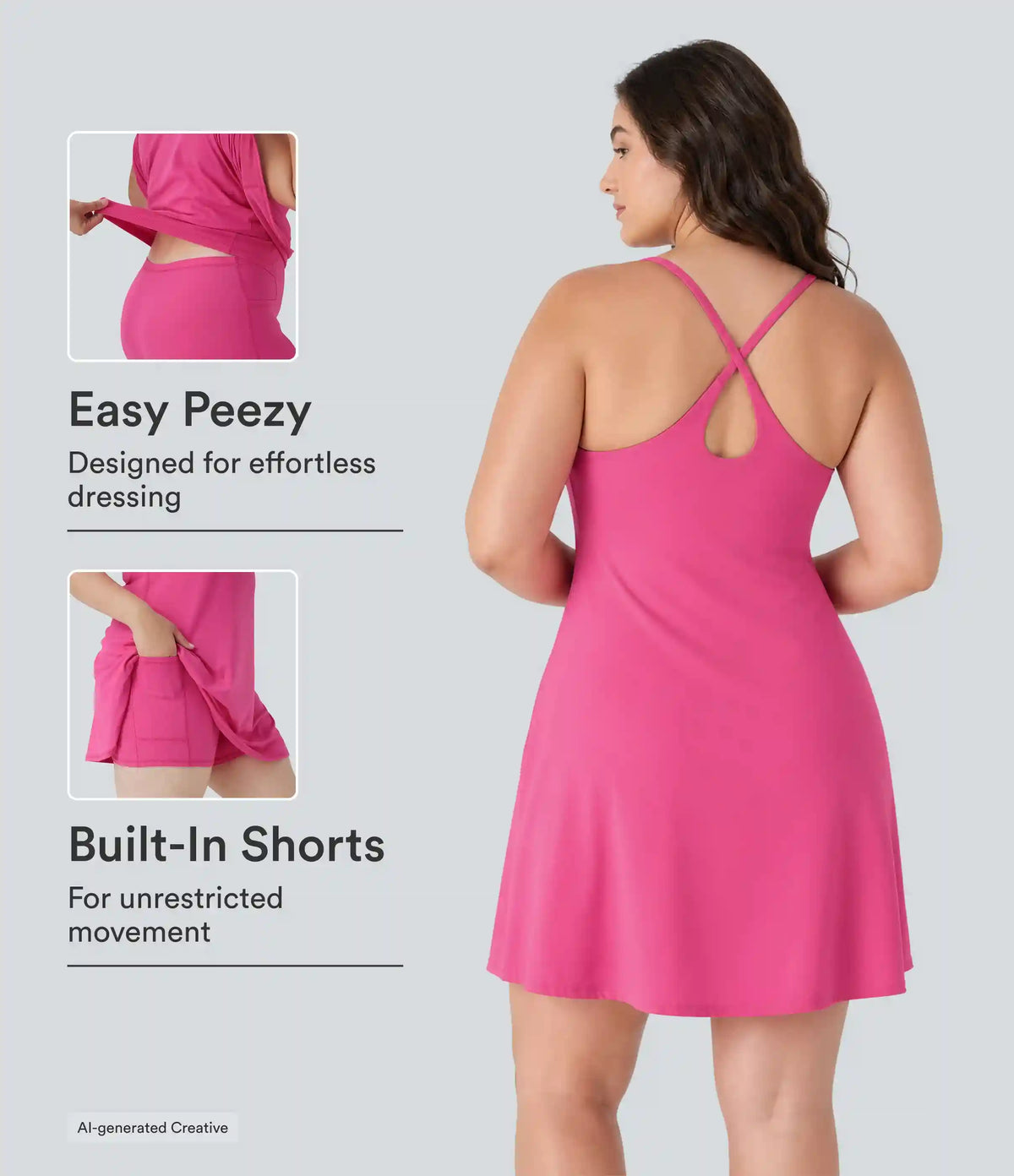 SoftlyZero™ Plush Active Plus Size Dress-Longer Length-Easy Peezy Edition