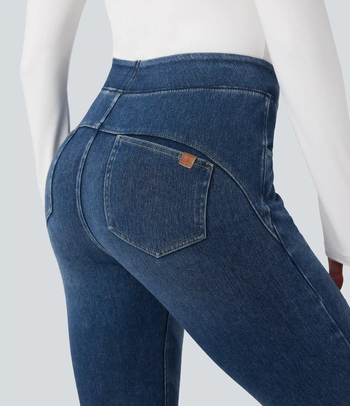 Halara Flex™ High Waisted Denim Casual Leggings with Pockets