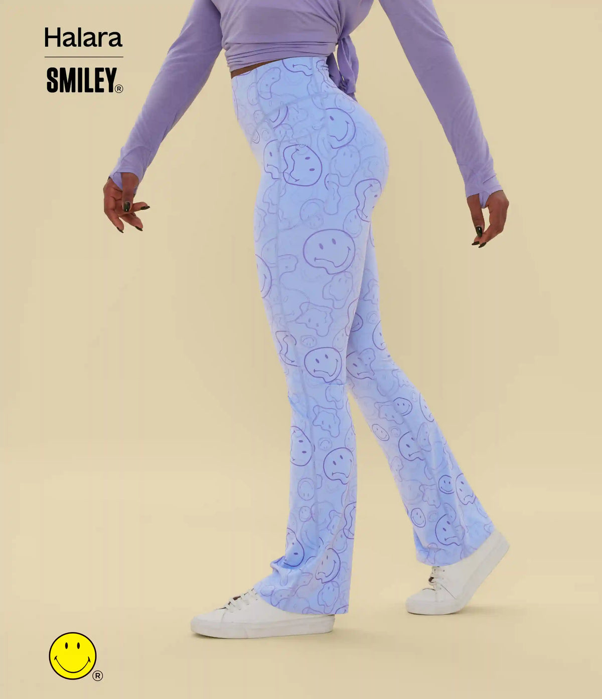 Halara X Smiley® Halara UltraSculpt™ High Waisted Scrunch Butt Lifting Tummy Control Bootcut Training Leggings with Pockets