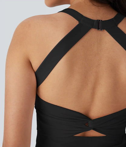 SoftlyZero™ Plush Cut Out Yoga Tank Top DD-F Cups