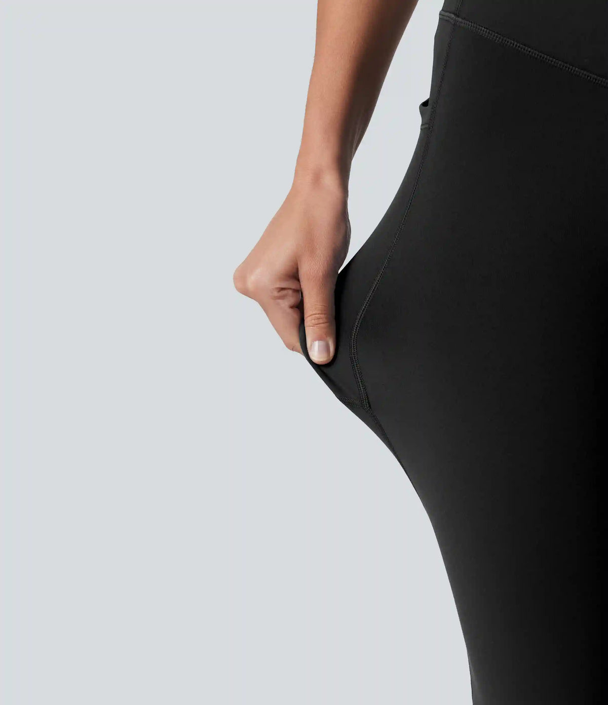 Halara UltraSculpt™ High Waisted Anti-Roll Tummy Control Shaping Workout Pedal Pushers Leggings with Pockets
