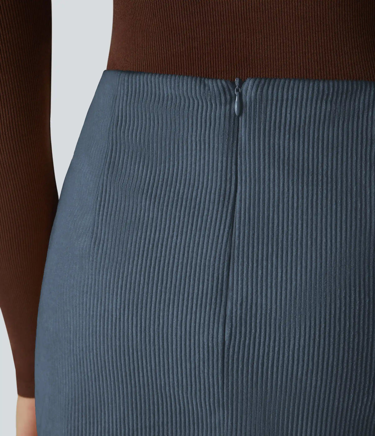 High Waisted 2-in-1 A Line Mini Corduroy Casual Skirt