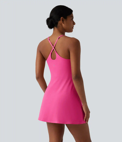 Softlyzero™ Plush Tummy Control Active Dress with Pockets-Easy Peezy Edition