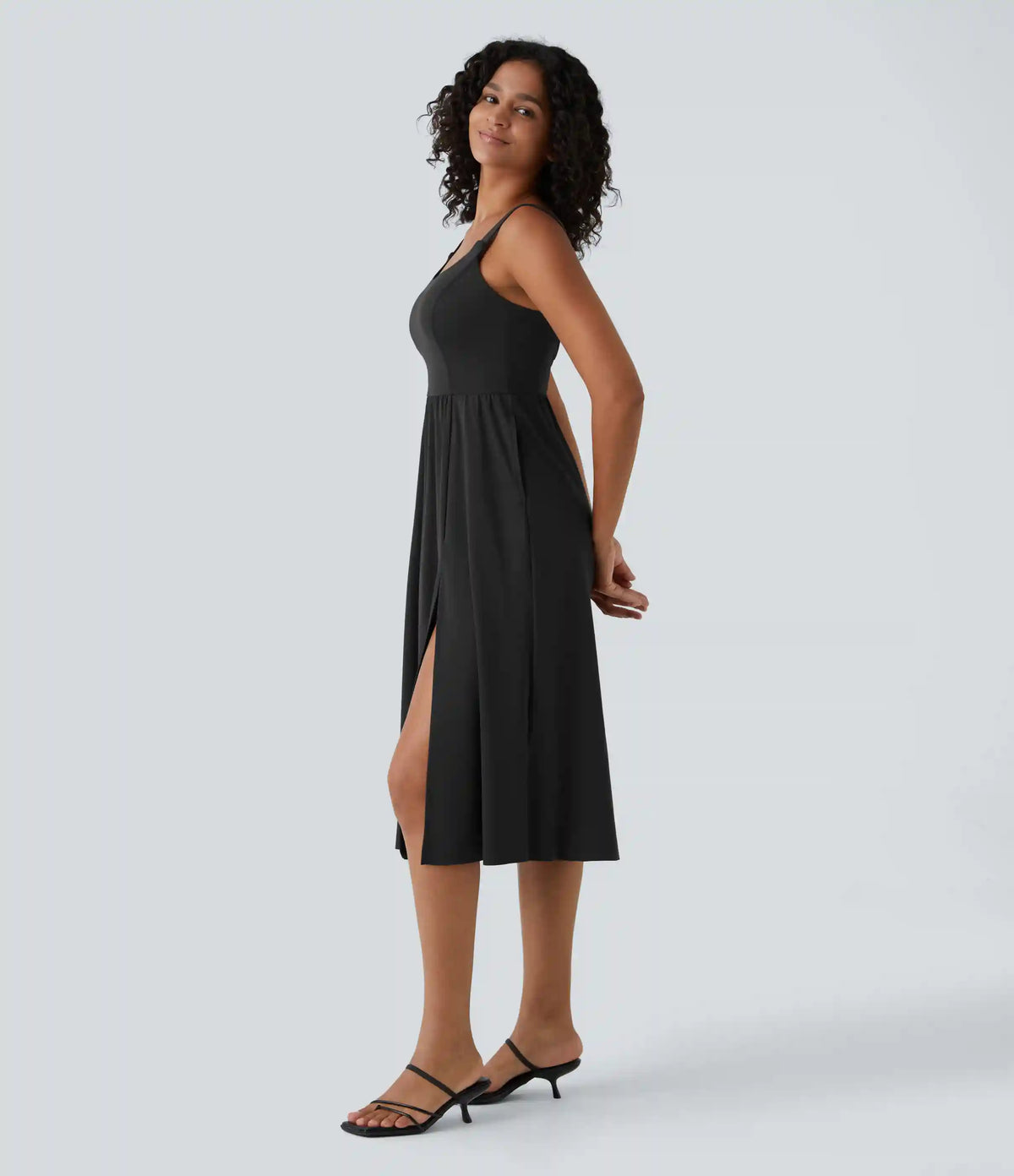 Padded Midi Casual Dress A-D Cups