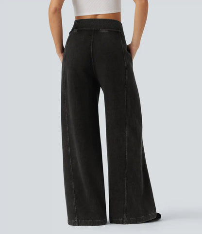 Halara Flex™ High Waisted Drawstring Casual French Terry Baggy Sweatpants Jeans with Pockets