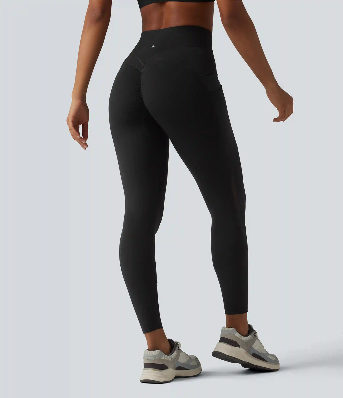 Halara UltraSculpt™ High Waisted Tummy Control Scrunch Contrast Mesh Training 7/8 Leggings with Pockets
