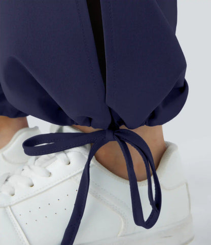 Breezeful™ High Waisted Drawstring Pocket Hem Quick Dry Casual Joggers