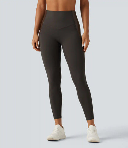Halara UltraSculpt™ High Waisted Stretchy PU Tummy Control Yoga Leggings with Pocket