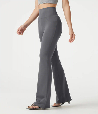 High Waisted Bootcut Casual Pants with Pockets