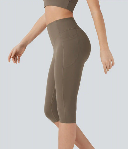 Halara UltraSculpt™ High Waisted Scrunch Butt Lifting Tummy Control Shaping Training Pedal Pusher Leggings with Pockets