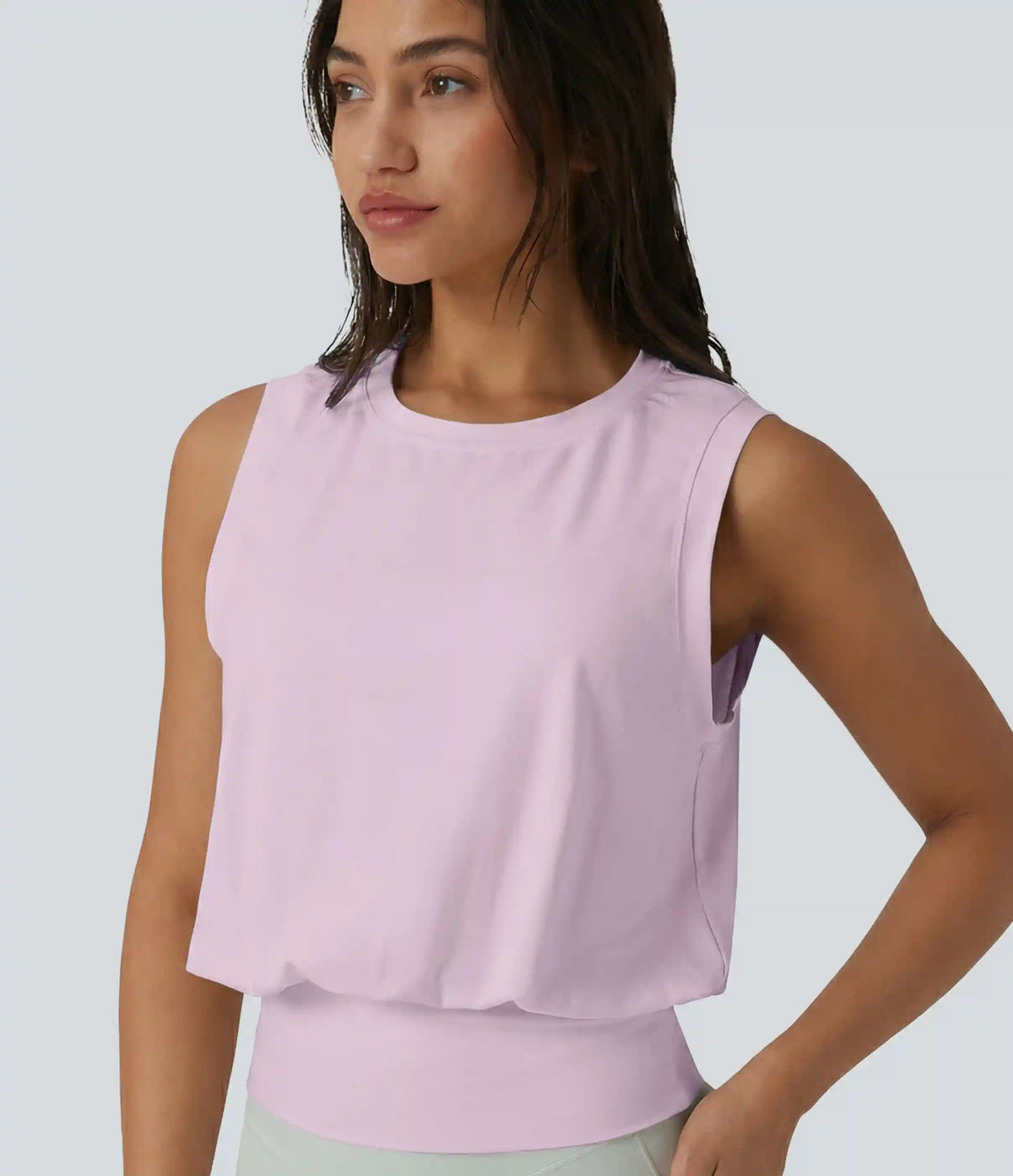 Round Neck Workout Tank Top