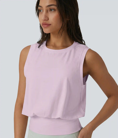 Round Neck Workout Tank Top