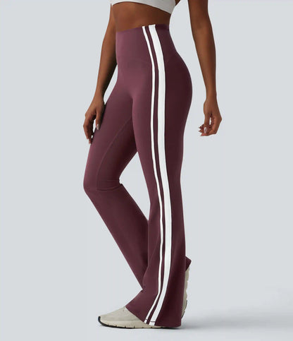 Halara UltraSculpt™ High-waisted Tummy Control Side Stripe Yoga 7/8 Flare Leggings