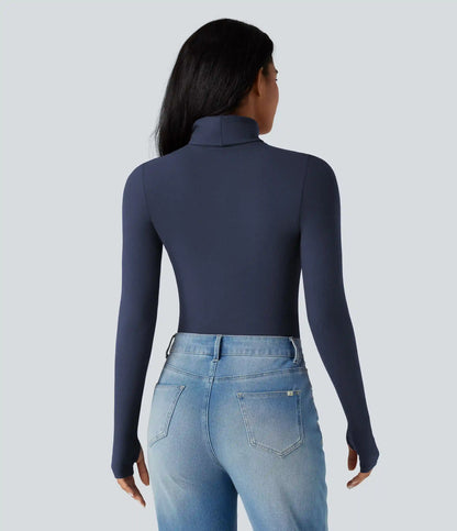 Halara HeatCore Turtleneck Long Sleeve Thumb Hole Casual Warming Top