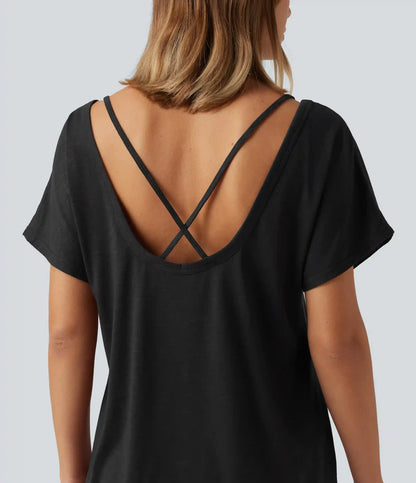 U Neck Relaxed Casual Tank Top