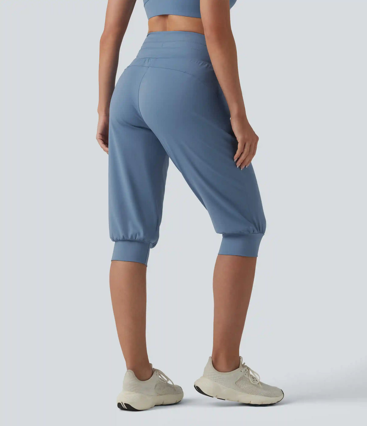 SoftlyZero™ Plush High Waisted Drawstring Tummy Control Yoga Pedal Pushers Joggers with Pockets