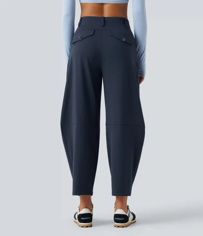 DayStretch High Waisted Barrel Leg Dance Pants with Pockets