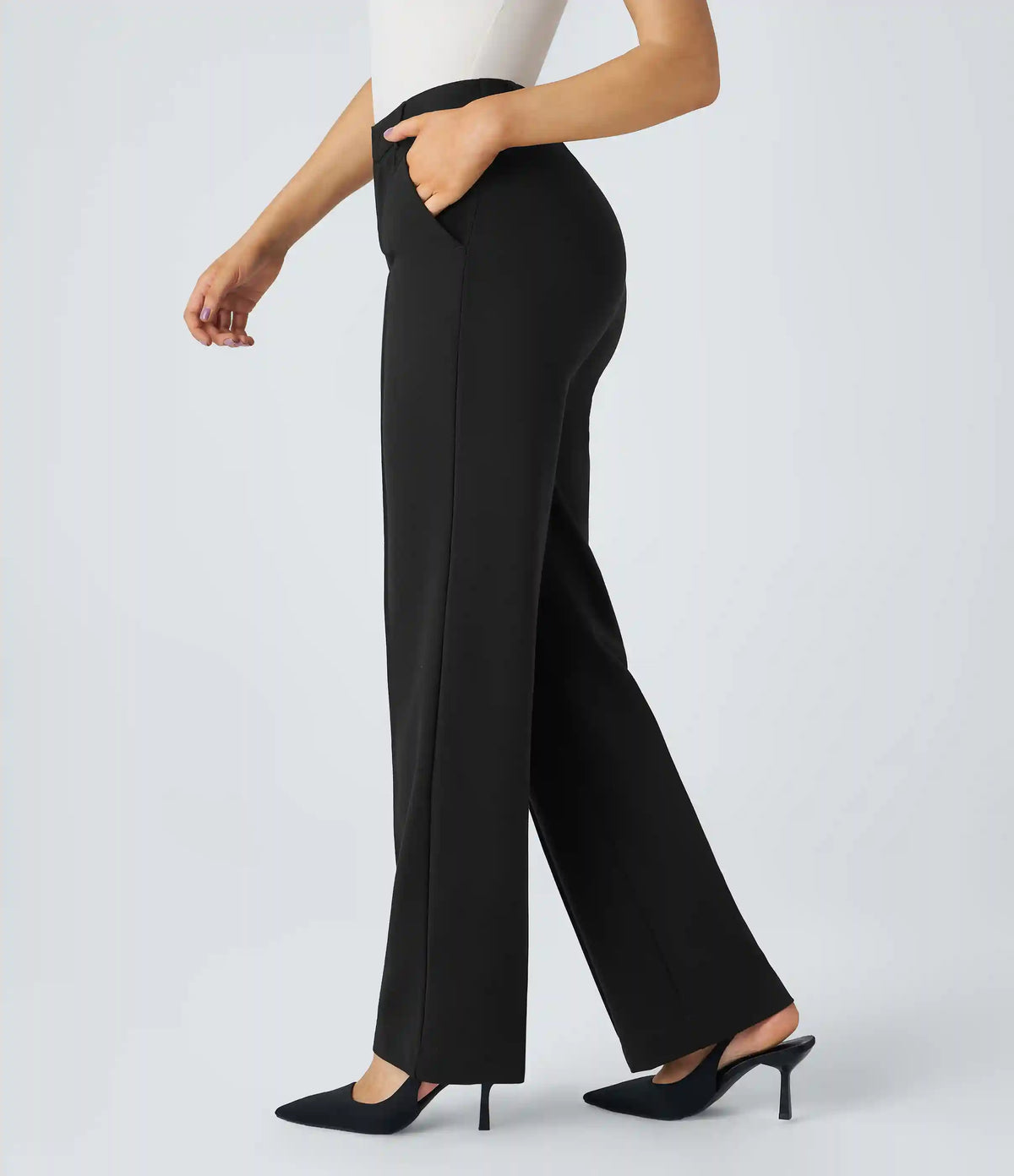 Halara Flex™ High Waisted Zipper Pocket Straight Leg Work Pants