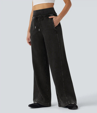 Halara Flex™ High Waisted Drawstring Casual French Terry Baggy Sweatpants Jeans with Pockets