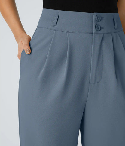 Halara Flex™ High Waisted Zipper Pocket Shirred Straight Leg Work Pants