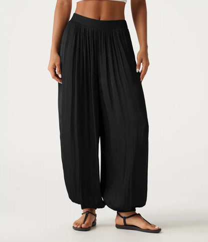 Mid Rise Ruched Casual Joggers with Pockets