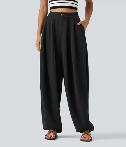 High Waisted Balloon Casual Pants with Pockets