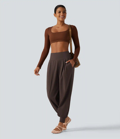 High Waisted Tummy Control Yoga Jogger with Pockets