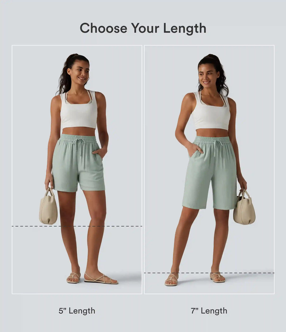 High Waisted Drawstring Casual Linen-Blend Baggy Shorts 5'' with Pockets