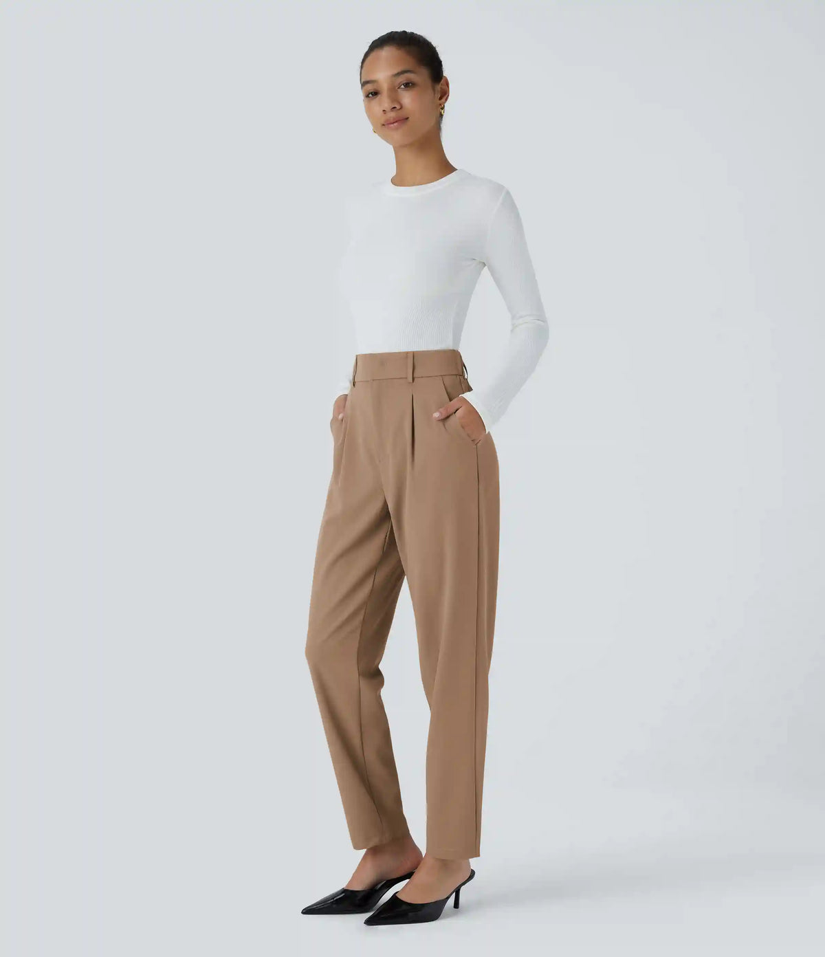 Halara Flex™ High Waisted Pocket Solid Work Tapered Pants
