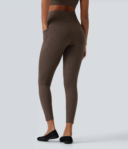 Halara UltraSculpt™ Leopard Print High Waisted Tummy Control Yoga Leggings with Pockets