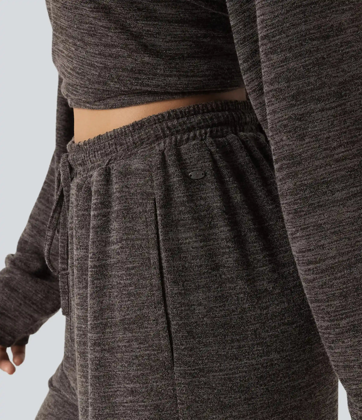 Mid Rise Drawstring Baggy Casual Pants with Pockets