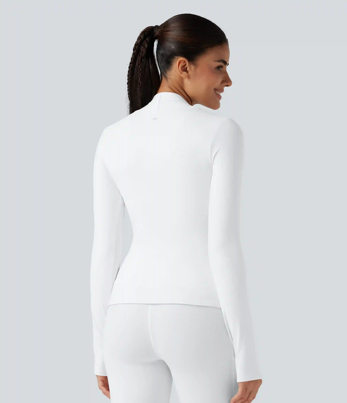 Halara UltraSculpt™ Push-Up Long Sleeve Thumb Hole Zipper Ruffle Hem Yoga Curvy Jacket