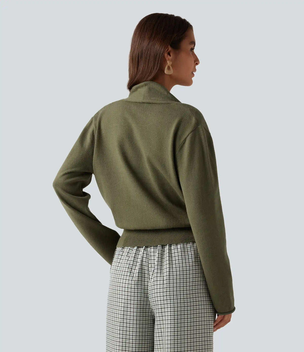 V Neck Long Sleeve Casual Sweater